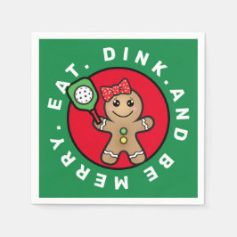 Pickleball Gingerbrood, aangepaste tekst Servet