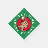 Pickleball Gingerbrood, aangepaste tekst Servet (Hoek)