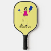 Pickleball Girl Fun Love Pickleball Paddle (Achterkant)