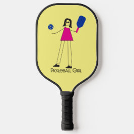 Pickleball Girl Fun Love Pickleball Paddle