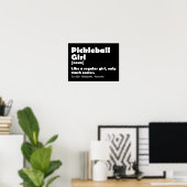 Pickleball Girl Funny Definition Pickle Ball Poster (Thuiskantoor)