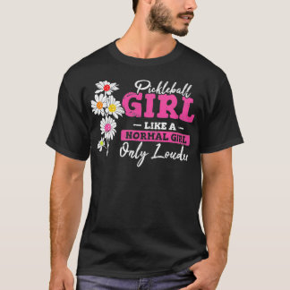 Pickleball Girl Funny Pickleball Player Women Moth T-shirt