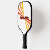 Pickleball Girls Verjaardagsfeestje Retro Pickleball Paddle (Links)