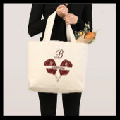 Pickleball Glam Glit Custom Monogram Name Grote Tote Bag