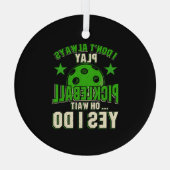 Pickleball Glas Ornament (Achterkant)