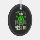 Pickleball Glas Ornament (Voorkant Rechts)