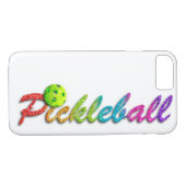 Pickleball Glitter Logo op White Case-Mate iPhone Case (Achterkant (Horizontaal))
