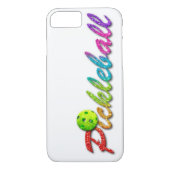 Pickleball Glitter Logo op White Case-Mate iPhone Case (Achterkant)