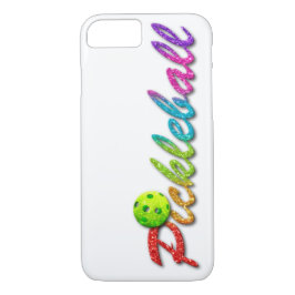 Pickleball Glitter Logo op White iPhone 8/7 Hoesje