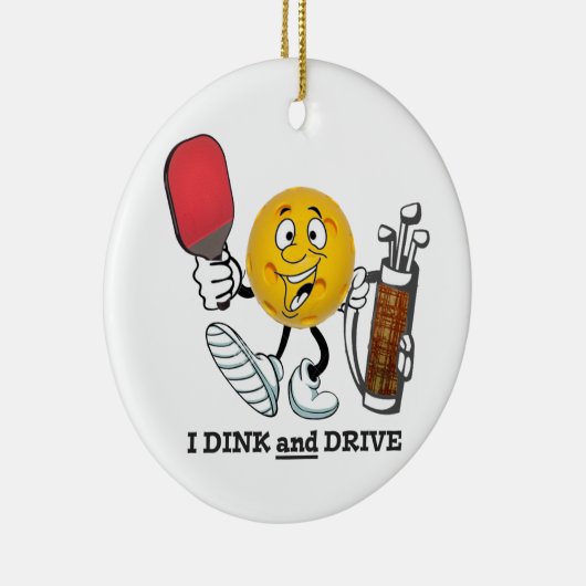 PIckleball/golf: Dink & station Keramisch Ornament (Rechts)