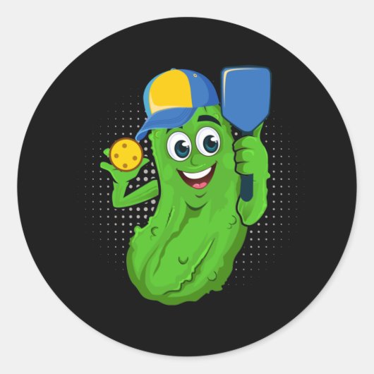 Pickleball Grab je pedle Ronde Sticker (Voorkant)