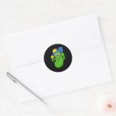 Pickleball Grab je pedle Ronde Sticker (Envelop)