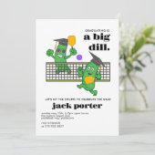 Pickleball Graduation Party Pickle Ball Open Huis Kaart (Staand voorkant)