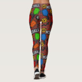 Pickleball Graffiti Art Burst Vrouwen Leggings (Achterkant)