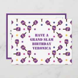 Pickleball Grand Slam Birthday  Post Briefkaart