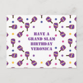 Pickleball Grand Slam Birthday  Post Briefkaart (Voorkant)