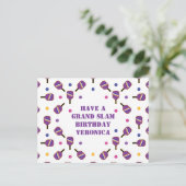 Pickleball Grand Slam Birthday  Post Briefkaart (Staand voorkant)
