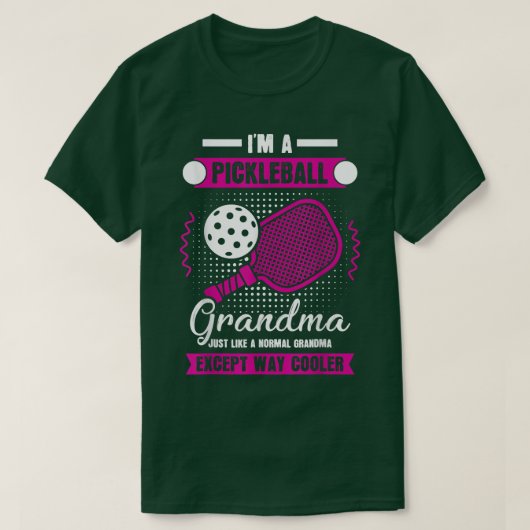 Pickleball Grandma als een normale grootmoeder beh T-shirt (Design voorkant)