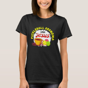 PICKLEBALL GRANDMA houdt van Jesus Coffee Pickleba T-shirt