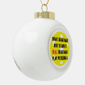 Pickleball Grandma Keramische Bal Ornament (Links)