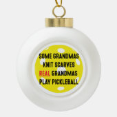 Pickleball Grandma Keramische Bal Ornament (Voorkant)