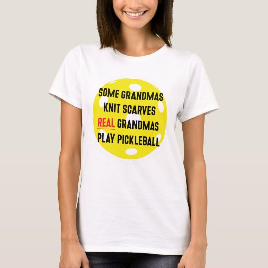 Pickleball Grandma T-shirt (Voorkant)