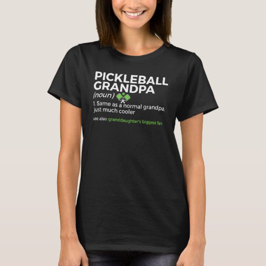 Pickleball Grandpa Definition Granddaughter's Bigg T-shirt (Voorkant)