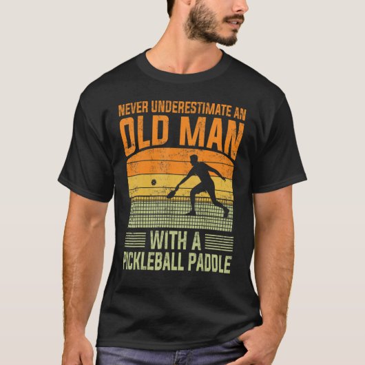 Pickleball Grandpa Mannen Pun voor Pickleball T-shirt (Voorkant)