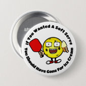 Pickleball grap over het serveren van zachte serve ronde button 7,6 cm (Voorkant /achterkant)