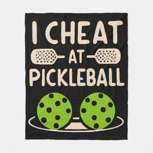 Pickleball Grappig Fleece Deken (Voorkant)