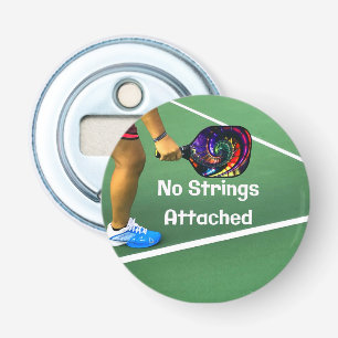 Pickleball Grappig Geen Verplichtingen Button Flesopener