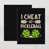 Pickleball Grappig Informatiekaartje (Voorkant / Achterkant)