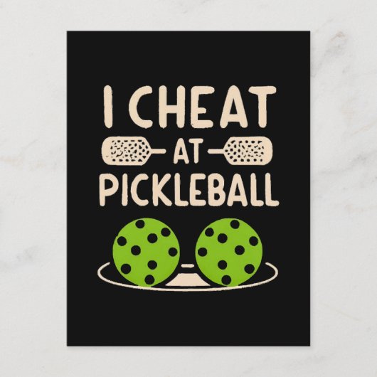 Pickleball Grappig Informatiekaartje (Voorkant)