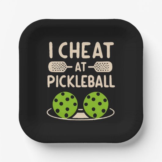 Pickleball Grappig Papieren Bordje (Voorkant)