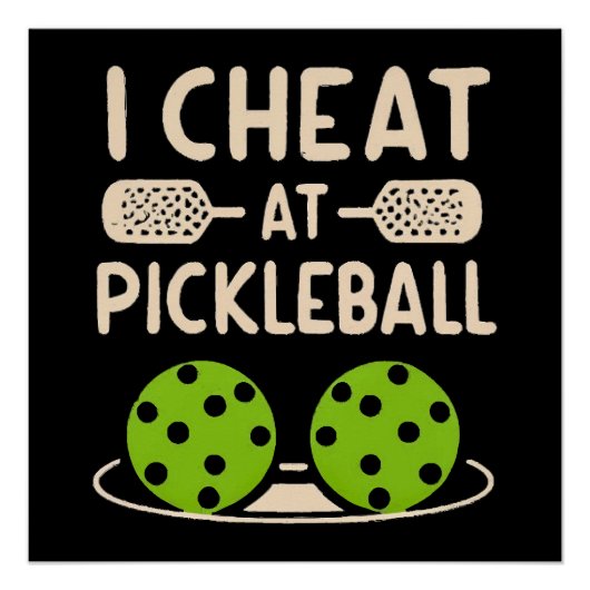 Pickleball Grappig Perfect Poster (Voorkant)