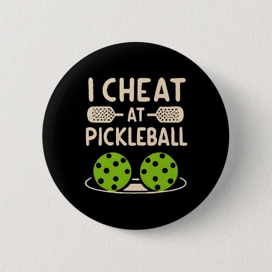 Pickleball Grappig Ronde Button 5,7 Cm (Voorkant)