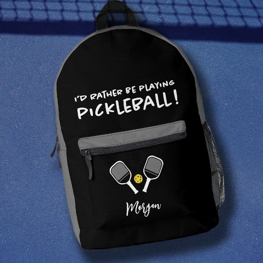 Pickleball Grappig Sport Liefdevolle Aangepaste Na Bedrukte Rugzak