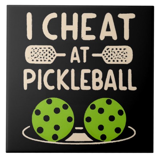 Pickleball Grappig Tegeltje (Voorkant)