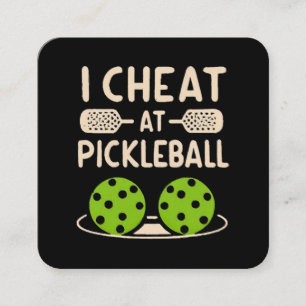 Pickleball Grappig Vierkante Visitekaartje