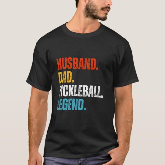 Pickleball Grappige echtgenoot Pap Legend T-shirt (Voorkant)