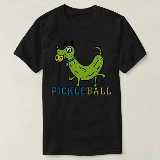 Pickleball grappige hond 4 t-shirt (Design voorkant)