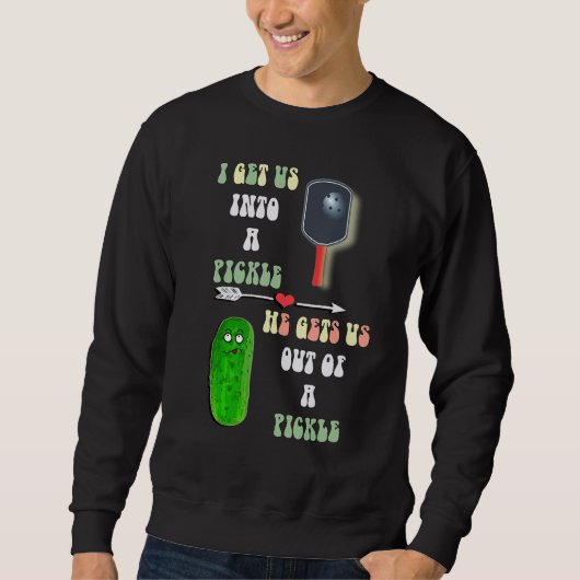 Pickleball Grappige Pickle Grap Paartje Trui (Voorkant)