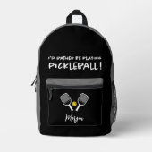 Pickleball Grappige Sport Liefdevolle Aangepaste N Bedrukte Rugzak (Voorkant)