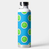 Pickleball Green Pickleballs Polka Dots Bord Blauw Waterfles (Rechts)
