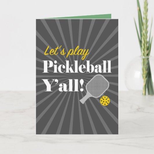 Pickleball Greeting Cards Pickleball Party  Kaart (Voorkant)