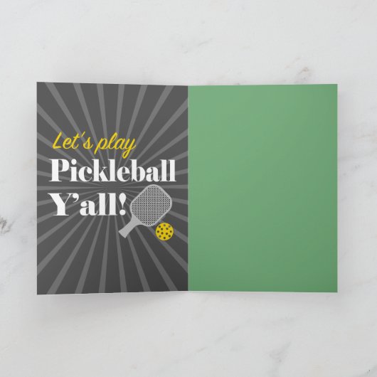 Pickleball Greeting Cards Pickleball Party  Kaart (Binnen)