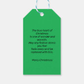Pickleball groen rendier cadeau labels cadeaulabel (Achterkant)