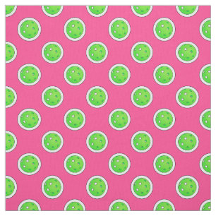 Pickleball Groene Pickleballs Polka Dots Hot Pink Stof