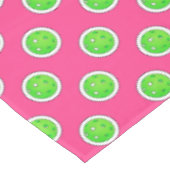 Pickleball Groene Pickleballs Polka Dots Hot Pink Tafelkleed (Gekanteld)
