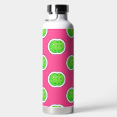 Pickleball Groene Pickleballs Polka Dots Hot Pink Waterfles (Rechts)